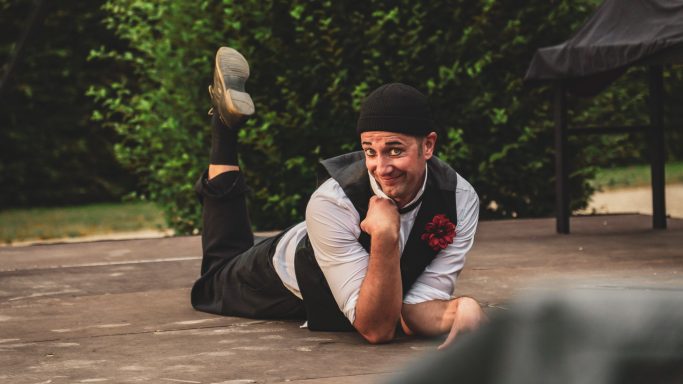 Herr Kasimir Bühne Strassenshow